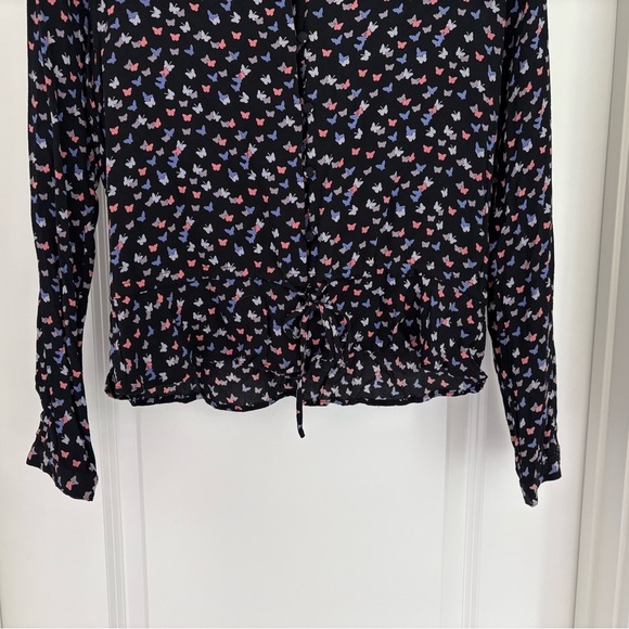 Rails Beaux Mariposa Butterfly Print Long Sleeve Top Size M - Picture 5 of 8